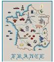 Pattern, France Map by Sue Hillis