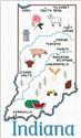 Pattern, Indiana Map by Sue Hillis