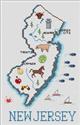 Pattern, New Jersey Map by Sue Hillis