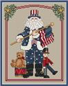 Pattern, Patriotic Santa by Sue Hillis