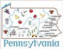 Pattern, Pennsylvaniia Map by Sue Hillis