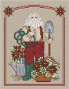 Pattern, Poinsettia Santa by Sue Hillis